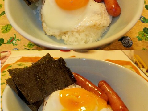 よつばと!とーちゃんのソーセージ丼